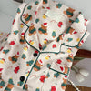 Christmas PJ Set Women Autumn Female Homewear Long Sleeves Button Sleepwear Pajamas Pants Pajama Sets Kawaii Y2K Girls Nightwear