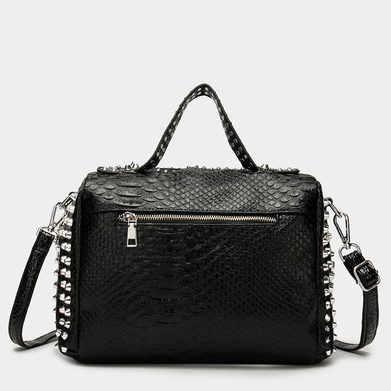Women's bag luxury designer purses and handbags Shoulder bags vintage Rivet tote bag for women Large capacity travel bag purse