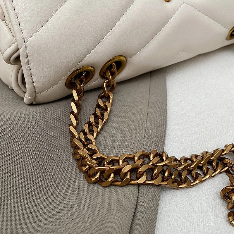Luxury Ladies Handbag Genuine Leather Shoulder Bag Women's Crossbody Tote Elegant Designer