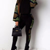 2024 New Autumn Women's Long-Sleeved Round Neck Off-Shoulder Fashion Casual Suit Pants Set Woman Coordinated Pants Sets