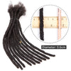 Malaika Locs Extension Human Hair 8 Inch Full Handmade Permanent Dreadlock 0.6cm Dreadlock Extension 30 Str Human Hair Locs
