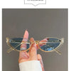 Half Frame Cat-eye Sunglasses Fashion Style Colored Women's Sunglasses Uv400 Fashion Shades Eyewear Summer Anti UV Sunglasses