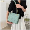 Ladies Fashion Large Capacity Chain Bag Retro Square Tote Bag Diamond Texture Shoulder Crossbody Daily Hundred Underarm Handbag