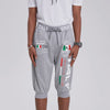 Mens Summer Shorts Elastic Drawstring Waist Lightweight Breathable Quick-Dry Sports Cropped Pants for Basketball Fitness Running