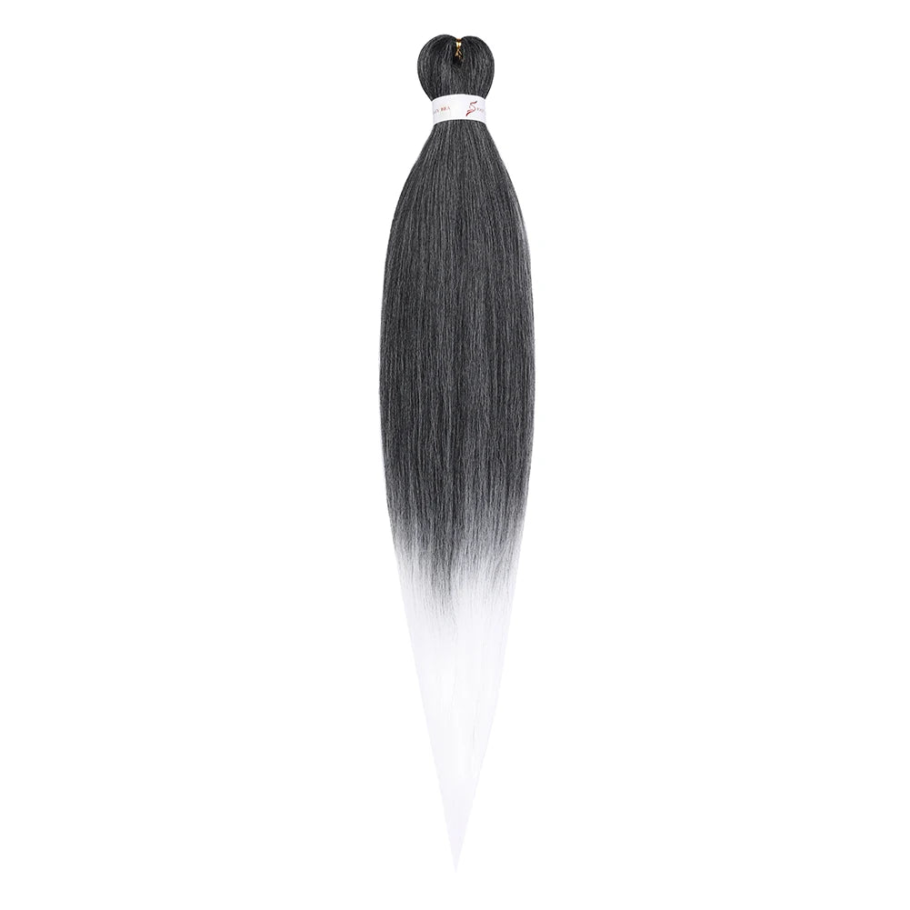 Pre-stretched Braids Synthetic Hair Professional Itch Free Hot Water Setting Fiber 30'' Ombre Yaki Texture Braid Hair Extensions
