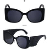 Oversized Cat Eye Sunglasses Women 2024 Luxury Brand Designer Punk Round Sun Glasses For Ladies Trendy Big Frame Eyewear UV400
