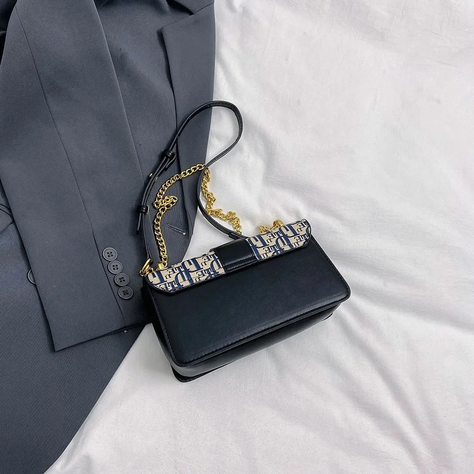 Letter Print Lock Luxury handbags Women Shoulder Bags Designer Crossbody Purses Handbag Chain Strap Clutch Bag 2025 New Small
