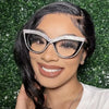 Flower Cat Eye Retro Rhinestones Sun Glasses for Women Elegant Fashion Men Trend Brand Designer Outdoor Party Shades Eyewear