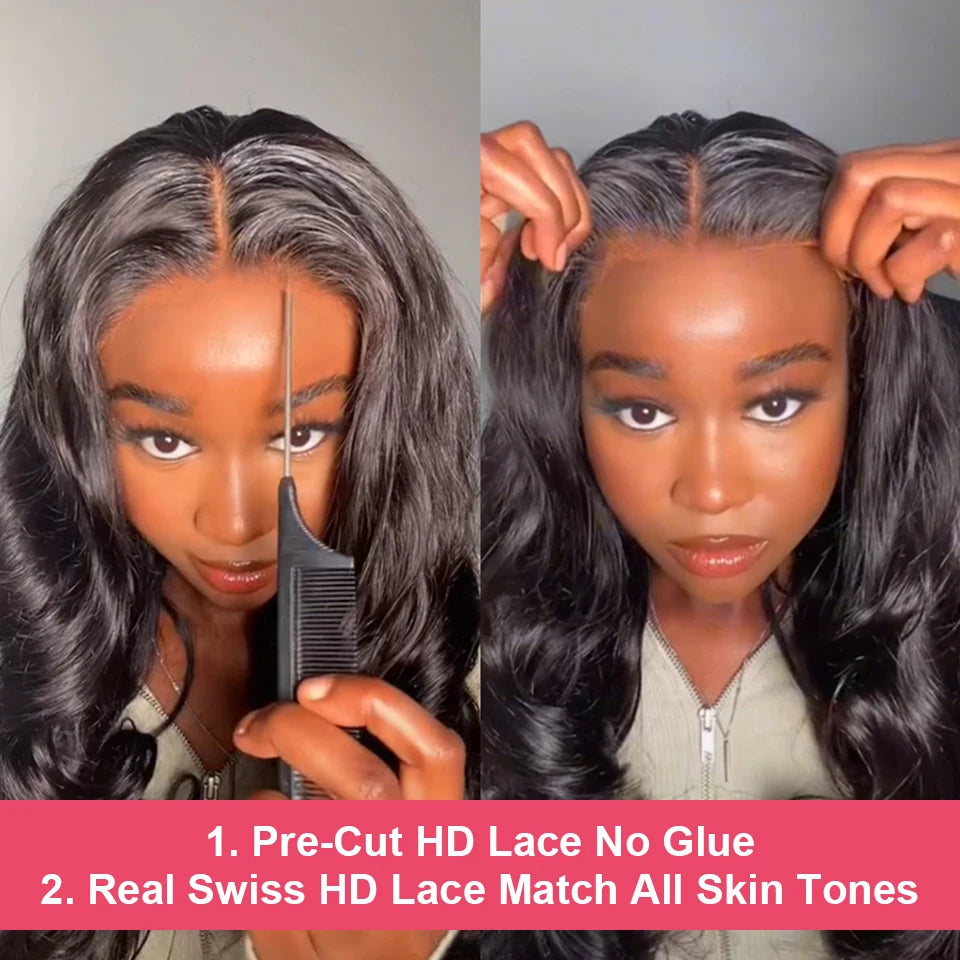 34 32In Body Wave Human Hair Lace Frontal Wigs 13x4 13x6 Transparent Lace Front Wig For Women 6x4 5x5 Glueless Wig Human Hair