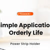 Toocki 1/3 Pcs Power Strip Holder Wall-hanging Plug Punch-Free Fixer Socket Mount Self-Adhesive Cable Wire Organizer For Office