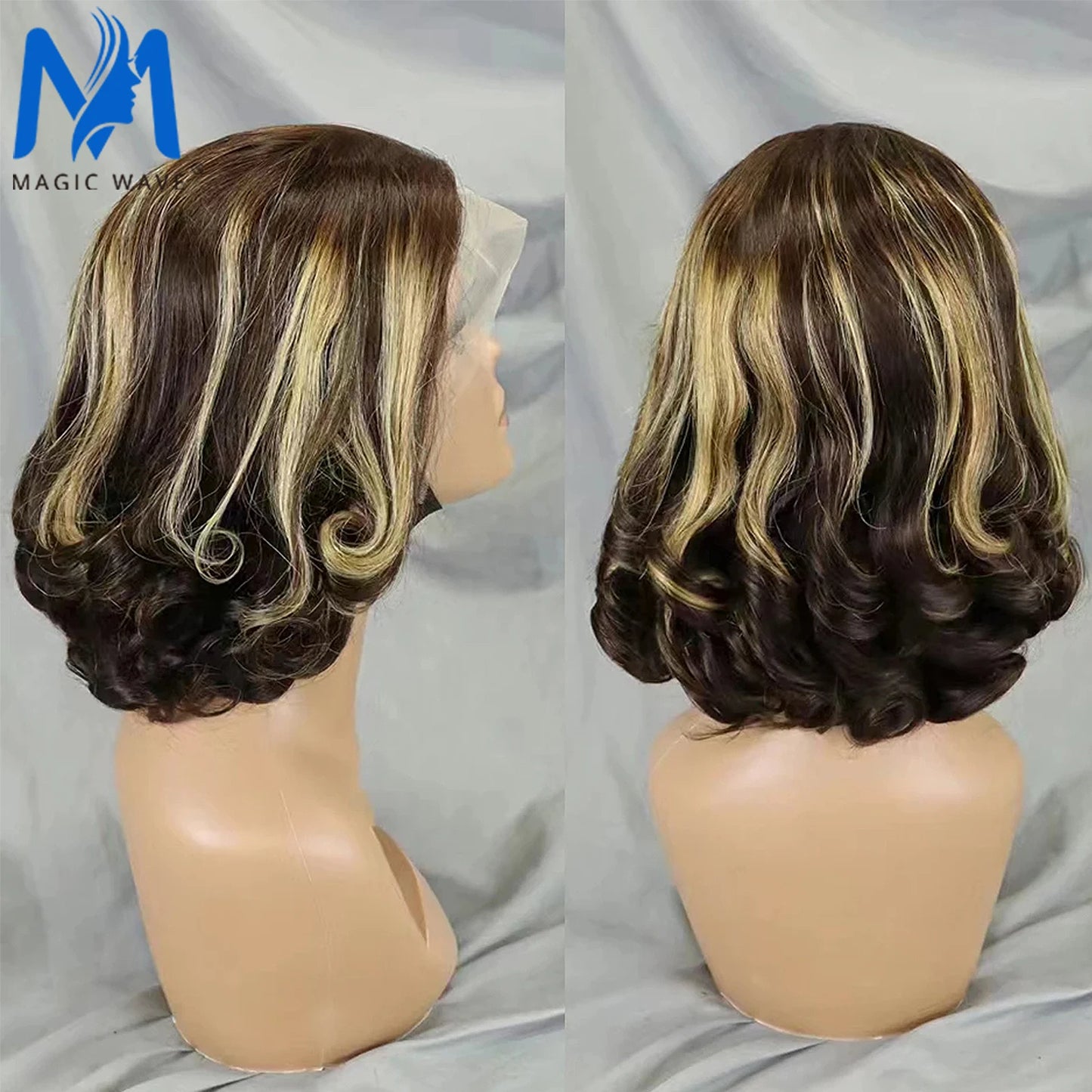 Loose Wave Human Hair Wigs for Black Women 1BT4 Color 13x4 HD Lace Frontal 200% Density Brazilian Fumi Human Hair Wigs