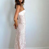Sexy Stain Long Dress Women Patchwork Solid Tube Top Sleeveless Party Dresses 2025 Summer Lady Slim Vacation Backless Robes