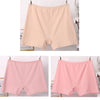 3pcs Cotton Women Panties Lady Plus Size Boxer Underwear High Waist Briefs Solid Color Female Shorts Safety Panty