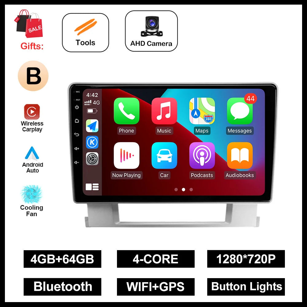 Android OS GPS Navi 9 '' Car Radio Multimedia Player WiFi Carplay for Buick Excelle 2 2009 - 2015 Opel Astra J 2009 - 2017