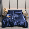 Luxury 100% Silk Bedding Set with Duvet Cover Set Double King Queen Size Bedding Cover Kit 4pcs Bed Cover Bed Linen Sets