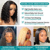 13x4 Bob Wigs Jerry Curly Short Pixie Cut Water Wave Wigs Human Hair Natural Black Brazilian Deep Curly Wigs For Black Woman