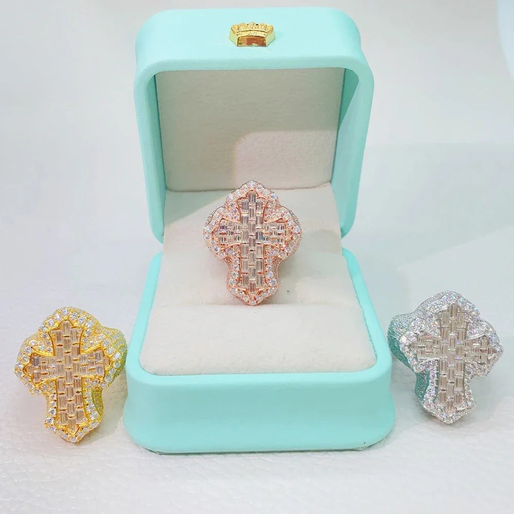 Full Micro Paved CZ Hollow Heart Ring High Quality Iced Out Bling Cubic Zirconia For Women Girlfriend Valentines Finger Jewelry