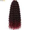 Beach Curl Crochet Hair Gogo Curl Crochet Hair 18 Inch Ombre Brown Blonde Bug Ginger T30 Synthetic Deep Wave Twist Crochet Braid