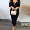 Elegant Dresses for Women Sexy Plunge Ruffle Hem Backless Party Dress 2023 Autumn Summer Spring Fashion Casual