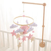 Baby Crib Mobile Rattle Toy 0-12Months Infant Soft Felt Teddy Velvet Pink Bear Bed Bell Hanging Toy Holder Bracket Crib Girl Toy