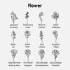 eManco Custom Birth Month Botanical Flower Pendant Stainless Steel Gold Plated Personalized Name Necklace Women's Accessories