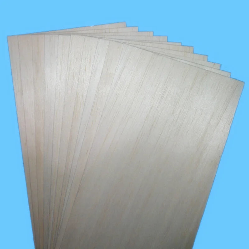 5 pcs Balsa Wood Sheets ply 150/200/250mm long 100mm wide 0.75/1/1.5/2/2.5/3/4/5/6/8/10mm thick for Craft DIY Project