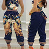 New Summer Fashion Printed Sleeveless Jumpsuit Sexy Hollow Backless Lace Up Long Jumpsuits Elegant Casual Jumpsuit With Pocket