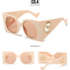Colorful Square Sunglasses Women Men Two Color Frame Travel Sun Glasses Female Shades UV400 Male Gafas Oculos Brand Luxury