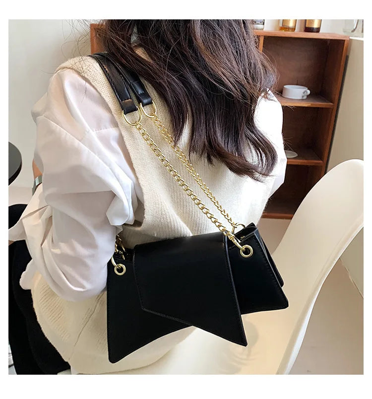 High quality Ladies Shoulder Bag Sense of luxury Chain Handbags Premium Leather Retro Women Bags Designer Lady Armpit Bag Clutch