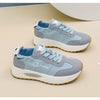 2025 New spring shoes for women green trainers platform lace up sneakers woman hip hop chunky sports shoes faux leather sneaker