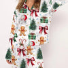 Christmas Tree Long Sleeve Women's Pajamas Set Fashionable Casual Comfortable 3D Printed Casual Y2K Women's Pajama Set 2025
