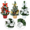 20/29cm Mini Christmas Tree Desktop Ornaments Artificial Plants Pine Needle Tree With Xmas Balls New Year Party Home Decor Gifts