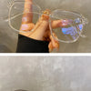 Square polygon Frame Plain glasses blue membrane Glasses all can match Men Women Fashion glasses lenses Blocking Glasses Eyewear