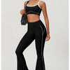 Yoga Set Women Sport Bra Gym Workout Legging High Waist Wide Flare Pant Fitness Sports Shorts Active Wear Suit