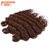 FASHION IDOL 24 Inch Synthetic Hair Water Wave Braiding Hair Extensions Ombre Rainbow color Deep Wave Curl Twist Crochet Hair