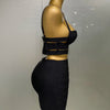 2025 New Arrival High Quality Women Sexy Bandage Tops Fashion Pencil Skirts Set Nightclub Party Celebrate Women's Set