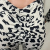 HLJ Sexy Backless Lace Up Leopard Bodycon Jumpsuits Women O Neck Long Sleeve Skinny Pants One Piece Playsuits Fashion Overall
