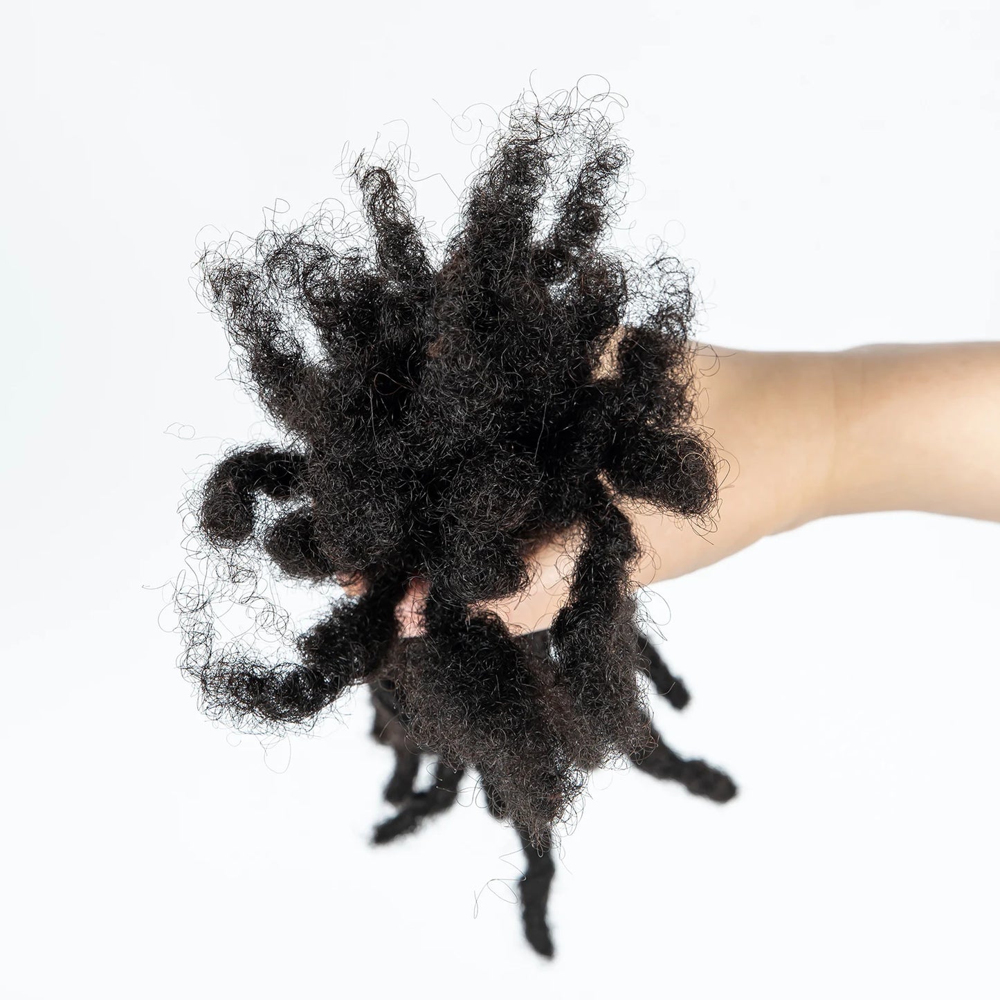 Loc Extension Human Hair 0.6cm Width 8inch 50 Strands Handmade Dreadlock Inter Extension Human Hair for Women/Men/Kids