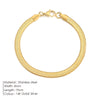 eManco Stainless Steel Adjustable Classic Snake Chain Bracelet Women's Gold Plated Jewelry Wholesale