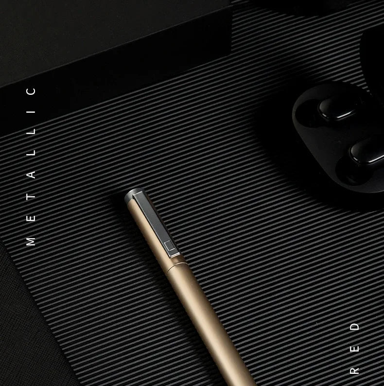 DELI Metal Sign Pen 0.5mm Gel Ink Pens Golden Silver Color Metallic Writing Pen Office Supplies