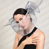 White Net Wedding Fascinator Elegant Hat Women Kentucky Derby Race Headpiece Fashion Party Mesh Chapeau Cap For Ladies Event