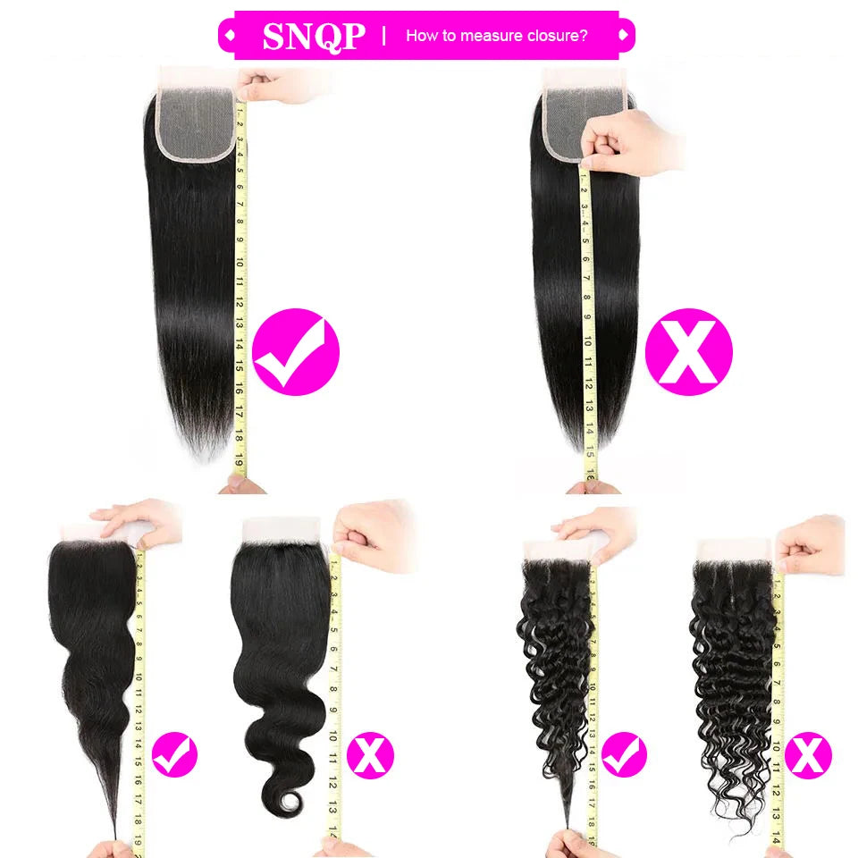Peruvian Hair 4x4 Lace Closure Pre plucked  Straight Hair 13x4 HD Transparent Lace Frontal 100% Human Hair Natural Hair Line
