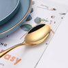 6/16/20/24Pcs Gold Tableware Stainless Steel 304 Cutlery Set Western Dinner Set Mirror Knife Fork Spoon Smooth Handle Flatware