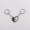 Cute Cat Keychain Stainless Steel Key ring Couple Lover Animal Matching Keyring Pendants Valentine's Day Gift