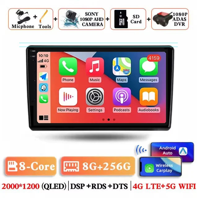 Android 14 Carplay Auto Car Radio for Hyundai H1 Grand Starex 2007 2008 2009 2010 2011-2015 Multimedia Video Player GPS Stereo
