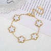 Color jewelry clover stainless steel new plant five-leaf flower bracelet hot jewelry jewelry gifts for women