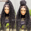 36 Inches Synthetic Lace Braided Wigs Butterfly Braids Lace Wig For Black Women Braid Wigs On Sale Clearance Box Braids Lace Wig