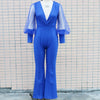 Ladies Elegant Office Jumpsuit Romper For Women 2023 High Waist Wedding Overalls Sequins Bodycon Long Sleeve Party Jumpsuit Club