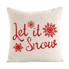 Linen Christmas Pillow Cover Snowman Elk Pillow Case 2024 Christmas Decoration for Home New Year Sofa Car Cushion Cover 45x45cm