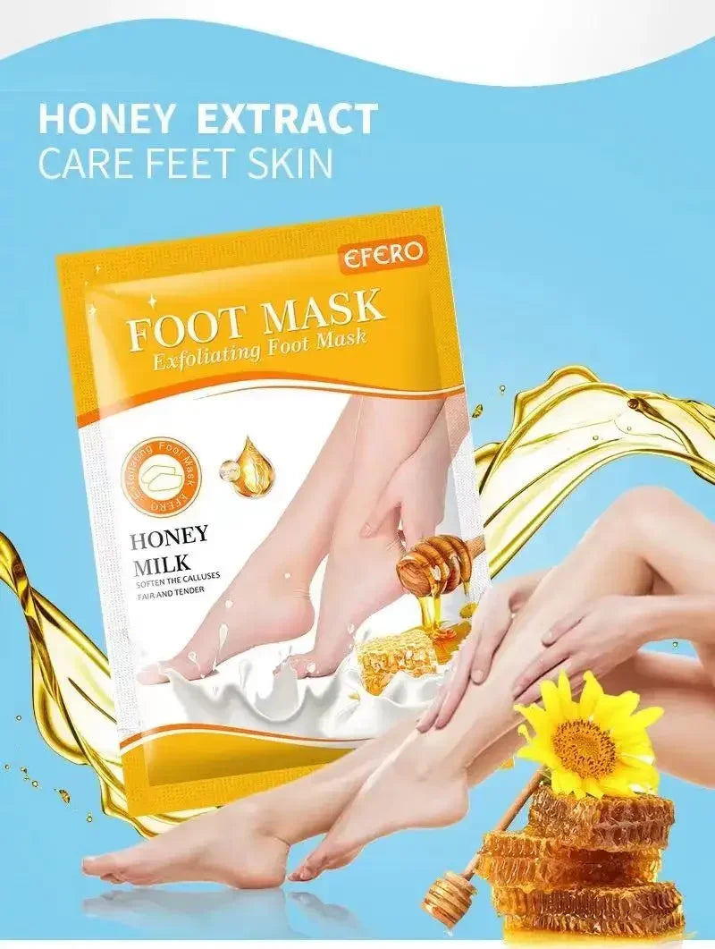1 Pag = 1 Pair Honey Foot Mask For Remove Dead Skin Calluses Exfoliating Foot Mask Feet Cream Whitening Foot Spa Skin Care Tool